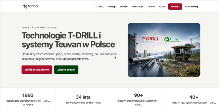 Strona główna Targa.pl — czysty widok desktopowy