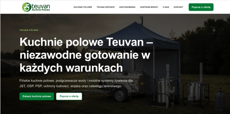Strona główna Teuvan.pl — czysty widok desktopowy